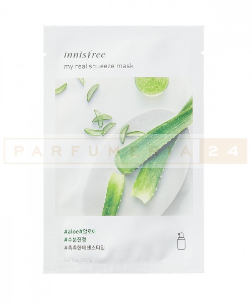 Тканевая маска для лица Innisfree My Real Squeeze Mask Aloe, 20 мл