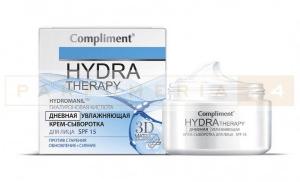 Дневная увлажняющая крем-сыворотка для лица Compliment Hydra Therapy  50 ml 