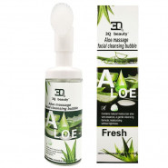 Aloe Massage Facial Cleansing Bubble Массажная пенка с щеткой 3Q Beauty