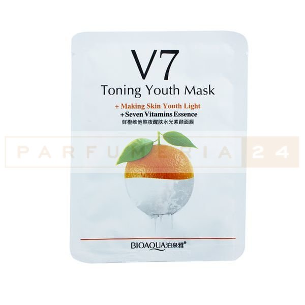 Тканевая маска с экстрактом апельсина Bioaqua V7 Toning Youth Mask