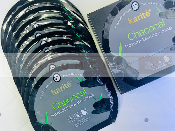 Тканевая маска для лица с древесным углем Charcoal Mask(12шт)