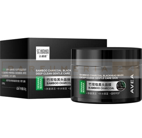 Черная маска - пленка для лица с бамбуковым углем (удаление черных точек, угрей) Senana 120 гр