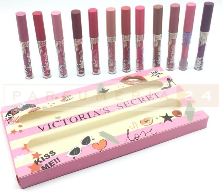Матовые блески Victoria's Secret Kiss Me Velvet Matte,12 цв 