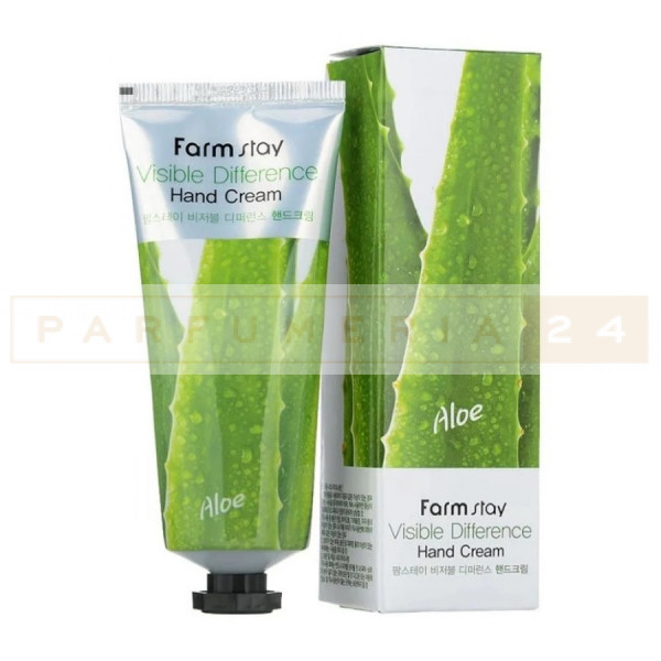 Крем для рук с экстрактом FarmStay Visible Difference Hand Cream Aloe Vera