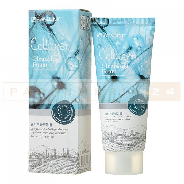 Пенка для умывания с коллагеном 3W Clinic Collagen Foam Cleansing, 100 мл