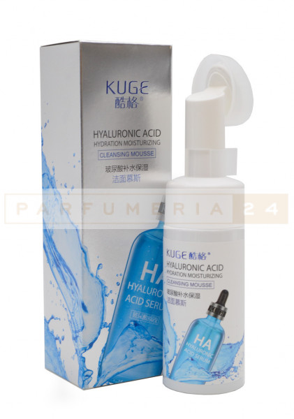 KUGE Очищающая пенка с гиалуроновой кислотой с щеточкой для Глубокого очищения кожи 120 ml