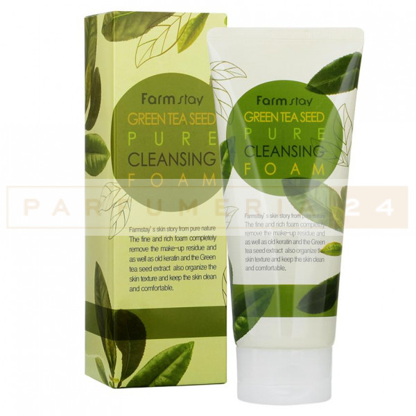 Farmstay пенка для умывания ультраувлажняющая с семенами зеленого чая Premium, 100 мл