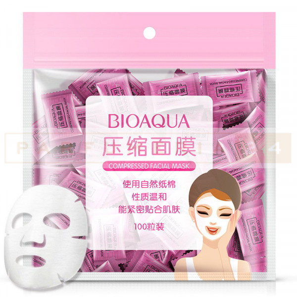 Прессованная маска для лица Bioaqua Compressed Facial Mask,(100шт)