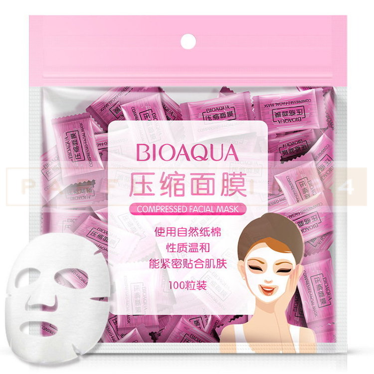 Прессованная маска для лица Bioaqua Compressed Facial Mask,(100шт)