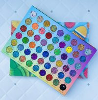 Палетка Happy Juju Lucky из глиттеров 54 colors eyeshadow.