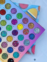 Палетка Happy Juju Lucky из глиттеров 54 colors eyeshadow.