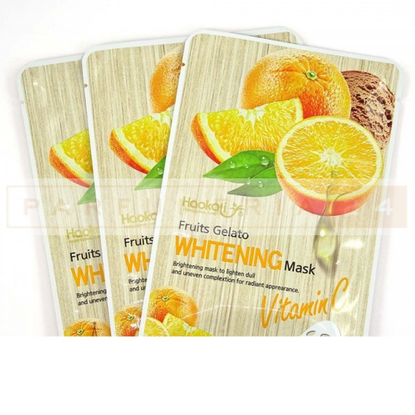 Осветляющая тканевая маска Wokali Fruits Gelato whitening mask с витамином C