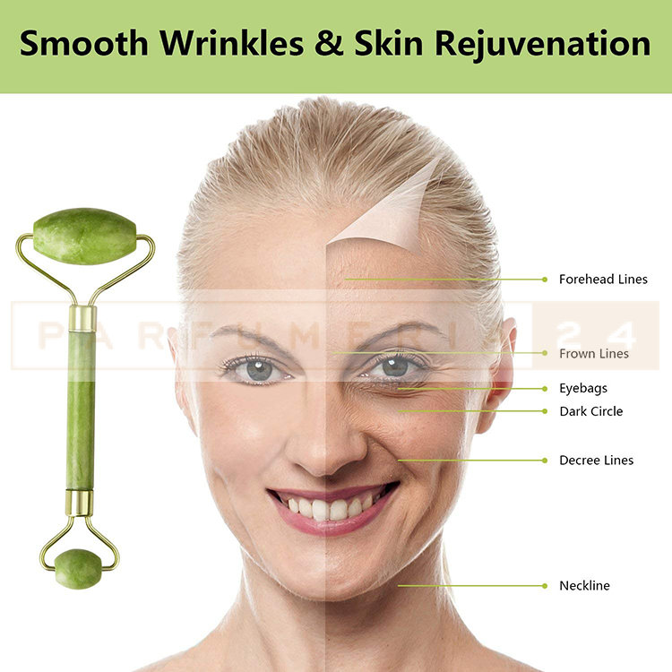 Роликовый массажер для лица из натурального камня