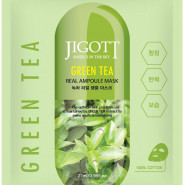 JIGOTT Тканевая маска для лица ЗЕЛЕНЫЙ ЧАЙ GREEN TEA Real Ampoule Mask, 27 мл