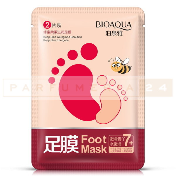 Маска носочки для ног с медом Bioaqua Foot Mask 1пара