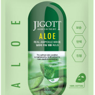 JIGOTT Тканевая маска для лица АЛОЭ ALOE Real Ampoule Mask, 27 мл