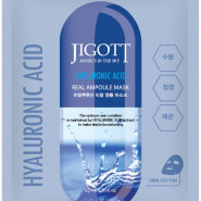 JIGOTT Тканевая маска для лица ГИАЛУРОН HYALURONIC ACID Real Ampoule Mask, 27 мл, 10 шт