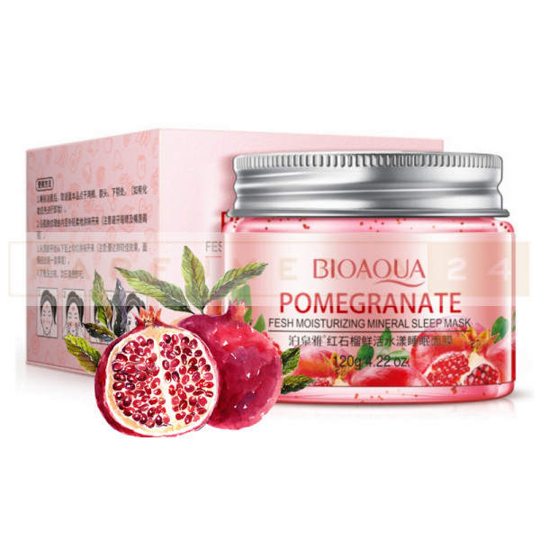 BioAqua Ночная маска с экстрактом граната и гиалуроновой кислотой, 120 г