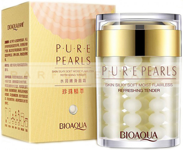 BIOAQUA Увлажняющий крем с натуральной жемчужной пудрой Pure Pearls, 60гр 
