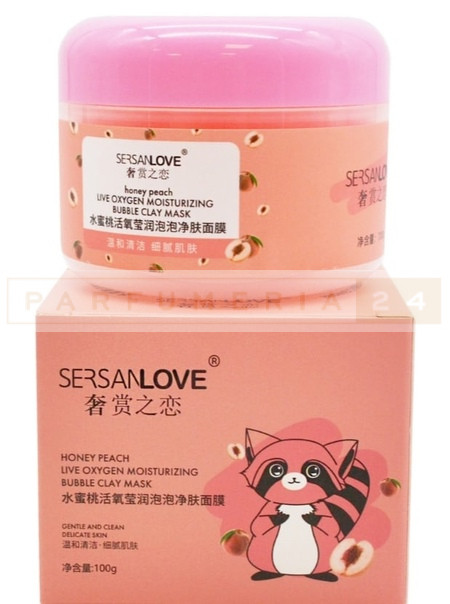 Пузырьковая маска с экстрактом Персика SersanLove Peach Live Oxygen Skin Cleanser