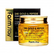 Ампульный крем с золотом и пептидами FarmStay 24K Gold & Peptide Perfect Ampoule Cream