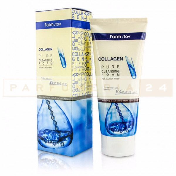 Пенка очищающая с коллагеном  Farmstay Collagen Pure Cleansing Foam,180ml