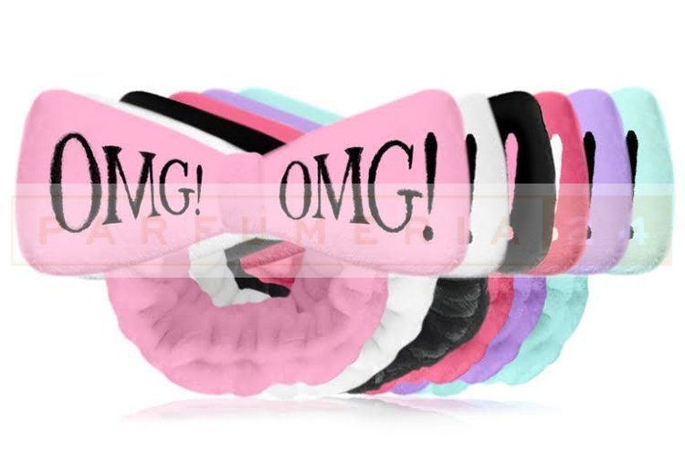 Плюшевая косметическая повязка-бант на голову OMG (в ассортименте)