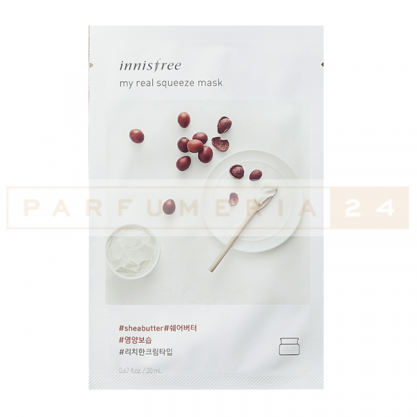 Тканевая маска для лица Innisfree My Real Squeeze Mask Shea butter, 20 мл