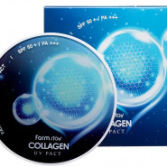 Оригинальная  пудра с коллагеном FarmStay Collagen UV Pact (+сменный блок).