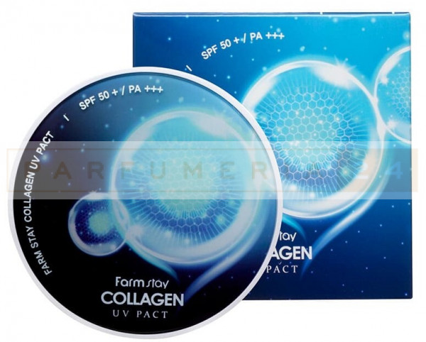 Оригинальная  пудра с коллагеном FarmStay Collagen UV Pact (+сменный блок).