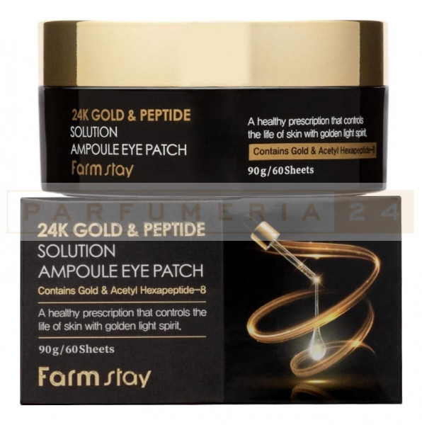 FARMSTAY 24K Gold & PeptidePerfect Ampoule Eye Patch 