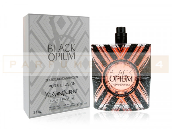 ТЕСТЕР YVES SAINT LAURENT BLACK OPIUM PURE ILLUSION, 90 ML ( Акция)